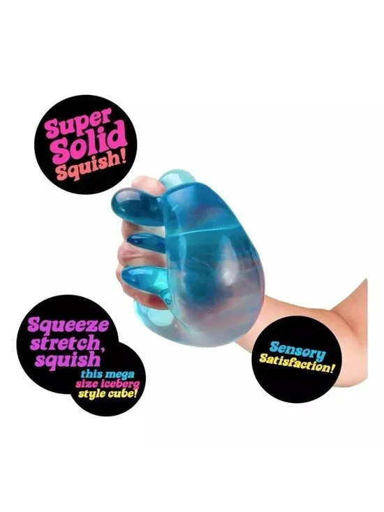 NeeDoh Nice Berg Blue XL Giant Niceberg Solid Squish Cube Ice Block - IN HAND - Picture 5 of 6